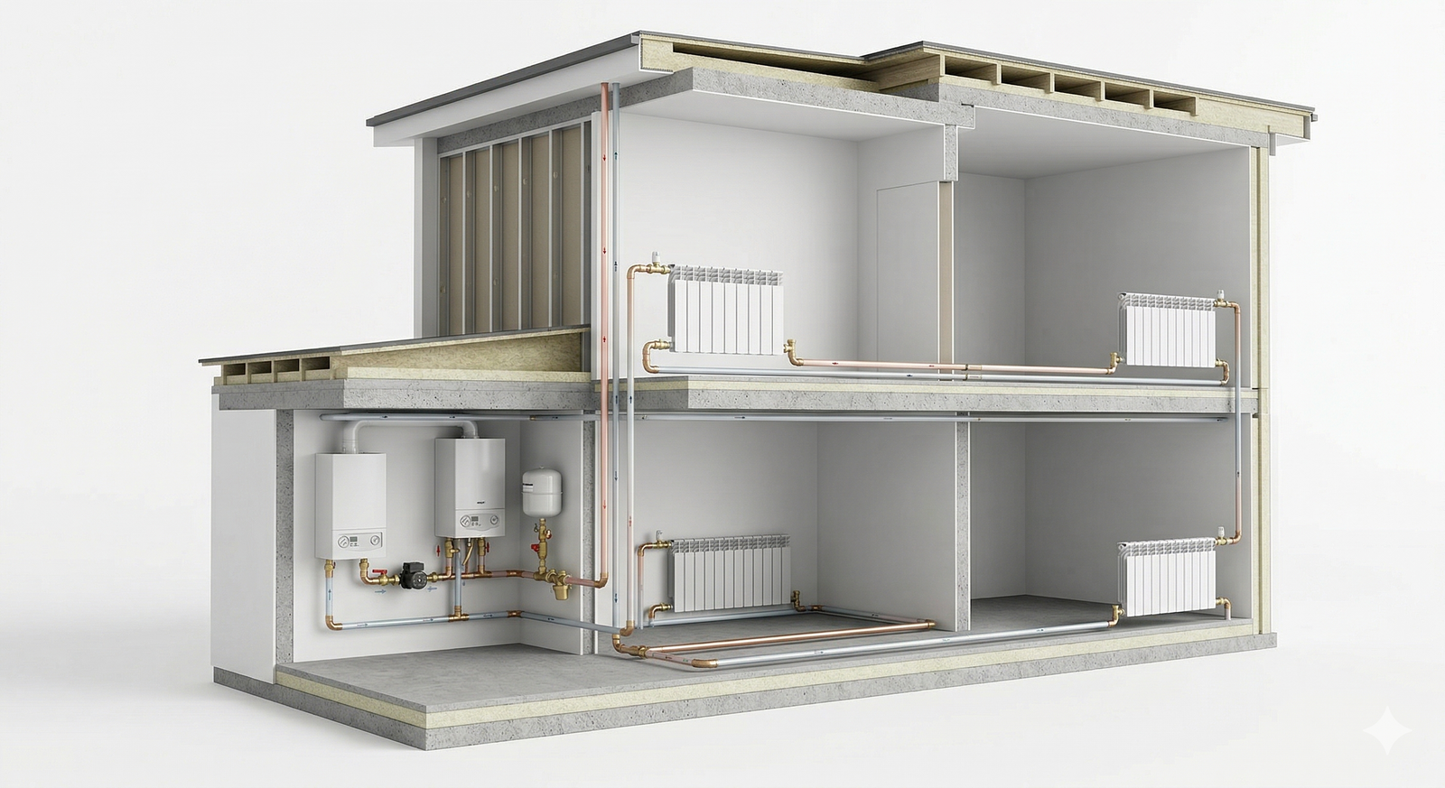 Corte técnico de instalación hidrosanitaria